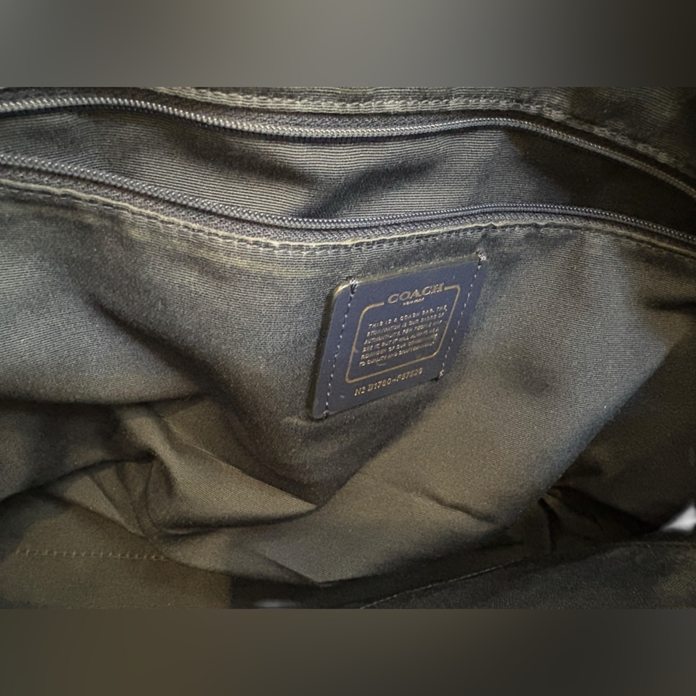 Coach Black Leather Double-Handle Tote - Picture 15 of 16